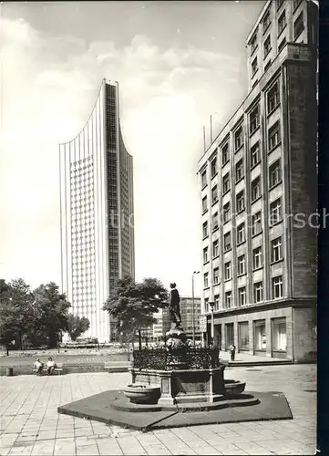 Leipzig Maegdebrunnen und Universitaet Kat. Leipzig