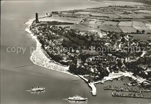 Laboe Ostseebad mit Marine Ehrenmal Fliegeraufnahme Kat. Laboe