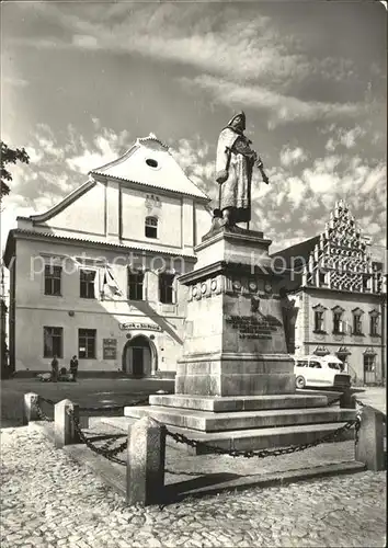 Tabor Suedboehmen Zizka Denkmal auf dem Zizka Platz Kat. Tabor