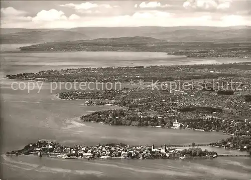 Lindau Bodensee Blick vom Pfaender Kat. Lindau (Bodensee)