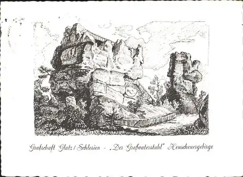 Glatz Niederschlesien Der Grossvaterstuhl Heuscheuergebirge Kat. Klodzko