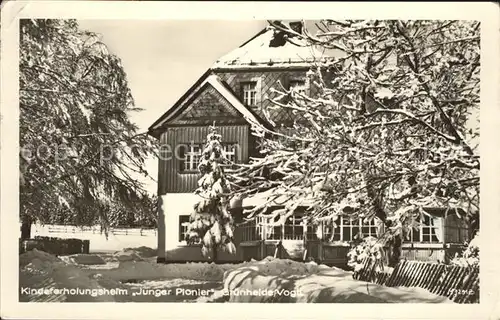 Gruenheide Vogtland Kindererholungsheim Junger Pionier Winterimpressionen Kat. Auerbach