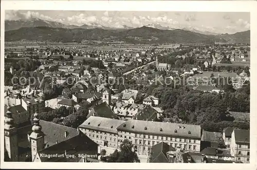 Klagenfurt Woerthersee Panorama Blick gegen Suedwest Alpen / Klagenfurt /Klagenfurt-Villach