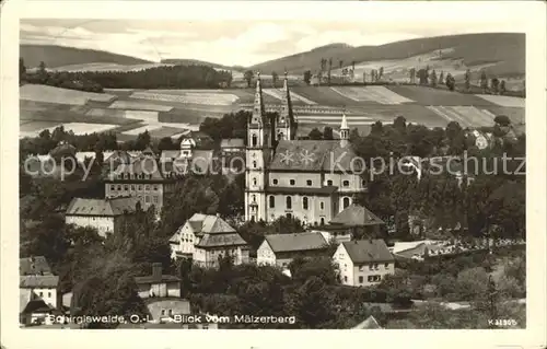 Schirgiswalde Blick vom Maelzerberg Kirche Kat. Schirgiswalde