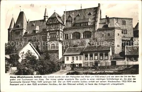 Alzey Schloss Geschichte Kat. Alzey