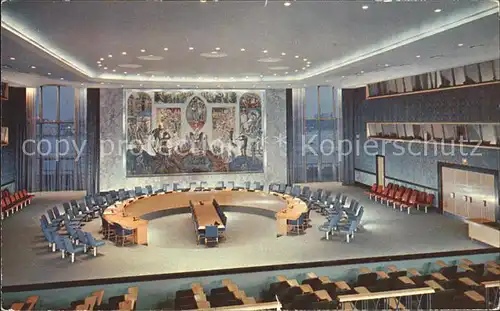 New York City United Nations Headquarters Security Council Chamber / New York /
