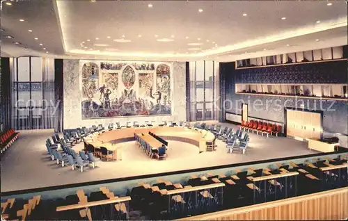 New York City United Nations Headquarters Security Council Chamber / New York /