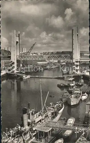 Brest Finistere Pont levant de Recouvranee sur la Penfeld Bruecke Kat. Brest