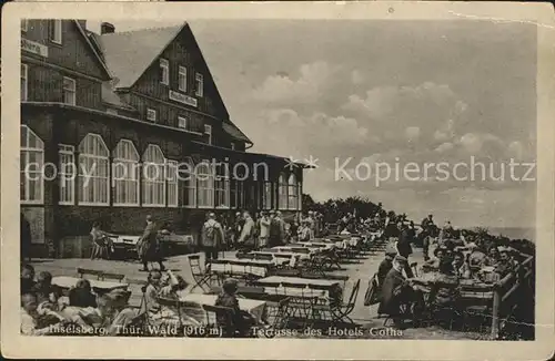 Inselsberg Schmalkalden Terrasse Hotel Gotha Kat. Schmalkalden