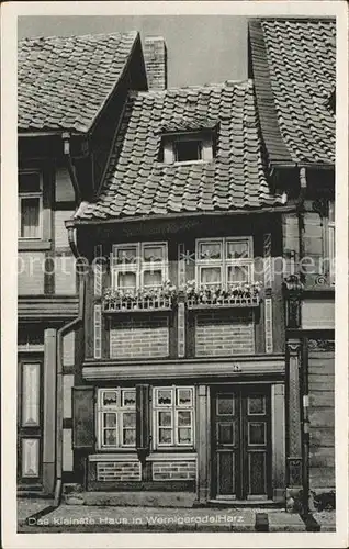 Wernigerode Harz Kleinste Haus der Stadt Kat. Wernigerode