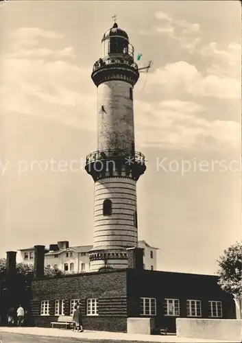 Warnemuende Ostseebad Leuchtturm mit Portal Kat. Rostock