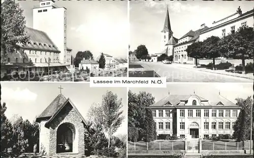 Lassee Marchfeld Kirche Kapelle Hauptschule Kat. Lassee