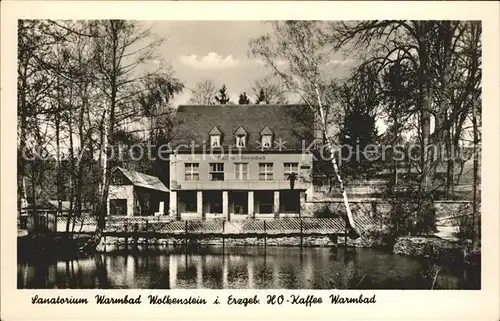 Wolkenstein Erzgebirge Sanatorium Warmbad HO Kaffee Warmbad Kat. Wolkenstein