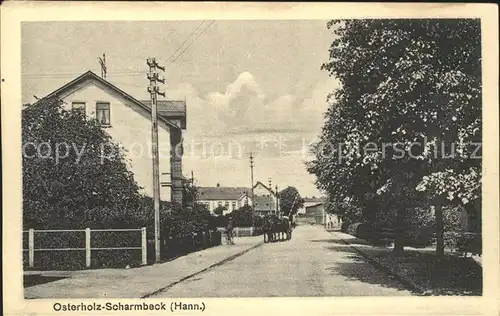 Osterholz Scharmbeck Dorfstrasse Pferdekutsche Kat. Osterholz Scharmbeck