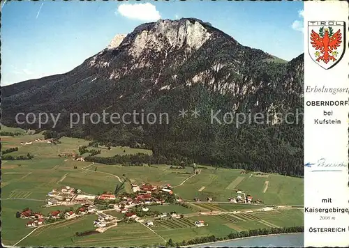Oberndorf Tirol Fliegeraufnahme mit Kaisergebirge Kat. Oberndorf in Tirol