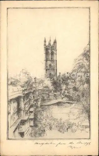 Oxford Oxfordshire Magdalen Tower Penpoint Series Tuck s Verlag Nr. 2306 Kat. Oxford