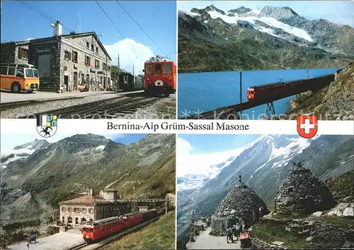 Bernina Bergbahn Alp Gruem Sassal Massone Kat. Bernina