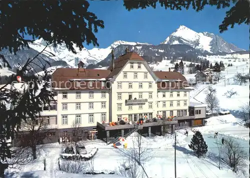 Unterwasser Toggenburg Hotel Saentis mit Saentisgruppe Kat. Unterwasser