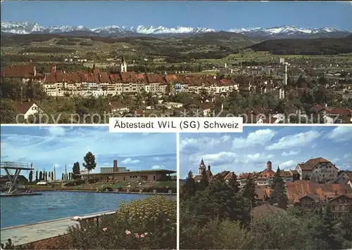 Wil SG Panorama Teilansichten Kat. Wil SG