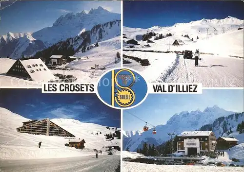 Les Crosets Val d Illiez Seilbahn Dorfpartien Kat. Les Crosets
