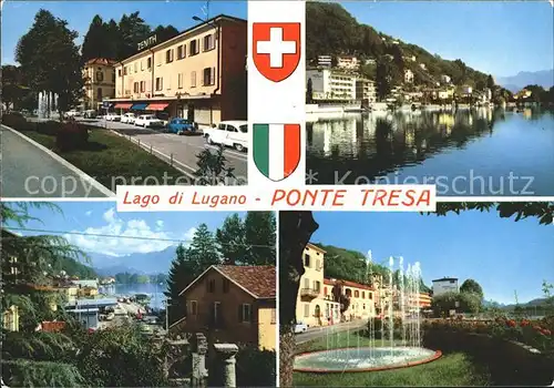 Ponte Tresa Lago di Lugano Dorfpartie Fontaine Kat. Ponte Tresa