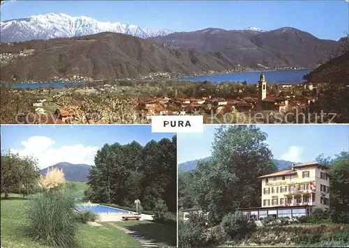 Pura Panorama Monte Generoso Gott hilft Haus Pensione Paladina mit Schwimmbad Kat. Pura