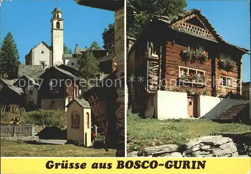 Bosco Gurin Kirche Chalet Kat. Bosco Gurin