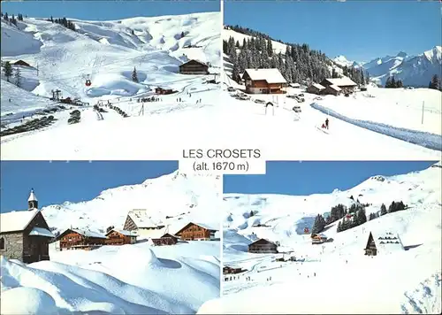 Les Crosets Val d Illez Panorama Dorfpartie Kat. Les Crosets