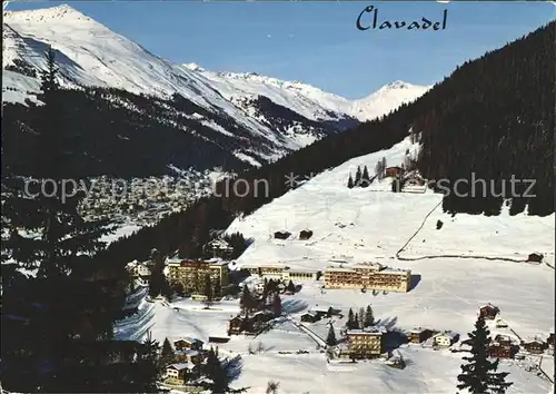 Clavadel mit Davos und Dorfberg Kat. Davos Clavadel