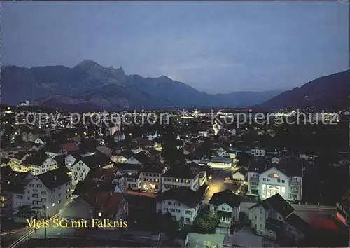 Mels Panorama mit Falknis Kat. Mels