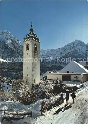 Champery Eglise et Mt Ruan avec Dt de Bonaveau Kat. Champery