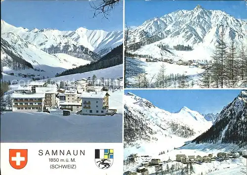 Samnaun Dorf Panorama Ortsansicht Kat. Samnaun Dorf