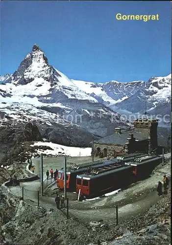 Gornergrat Zermatt Bahnstation mit Matterhorn / Gornergrat /Rg. Zermatt