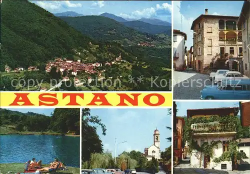 Astano Panorama Dorfpartien Kat. Astano