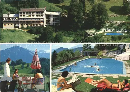 Buergenstock Hotel Waldheim Swimmingpool Terrasse Kat. Buergenstock