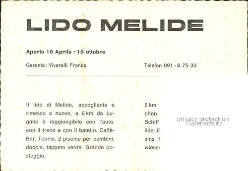 Melide Lido Melide Terrasse Details /  /