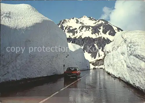 St Gotthard Gotthardpass im Fruehjahr Kat. Gotthard St.