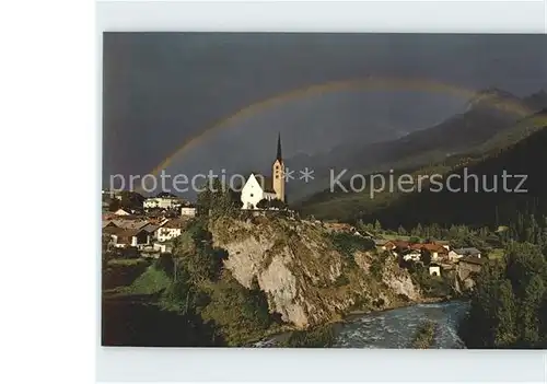 Scuol GR Inn Regenbogen Kirche Kat. Scuol