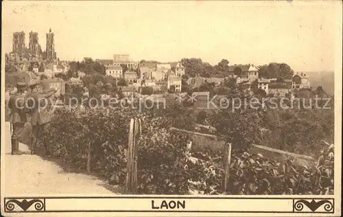 Laon Aisne Stadtblick Kat. Laon