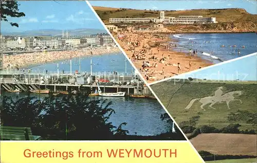 Weymouth Dorset Hafen Strand Teilansichten Fliegeraufnahme / Weymouth and Portland /Dorset CC
