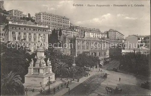 Genova Genua Liguria Piazza Acquaverde Monumento a C Colombo Kat. Genova