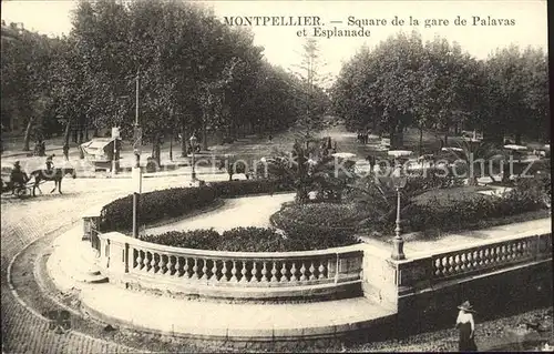 Montpellier Herault Square de la gare de Plavas et Esplanade Kat. Montpellier