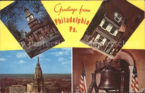 Philadelphia Pennsylvania Independance Hall Liberty Bell Panorama Kat. Philadelphia
