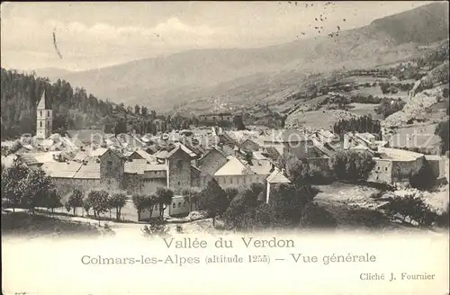 Colmars Vallee du Verdon Vue generale Kat. Colmars