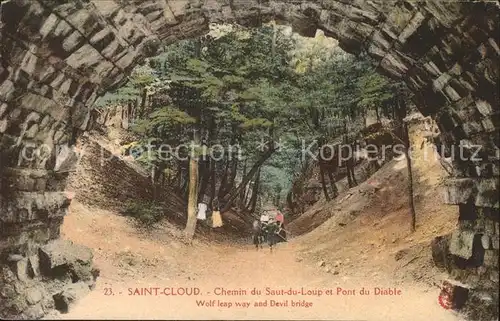 Saint Cloud Hauts de Seine Chemin du Saut du Loup et Pont du Diable Kat. Saint Cloud