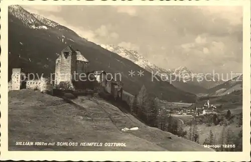 Sillian Tirol mit Schloss Heimfels Osttirol Kat. Sillian Osttirol