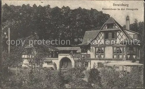 Strassburg Elsass Bauernhaus in der Orangerie Kat. Strasbourg