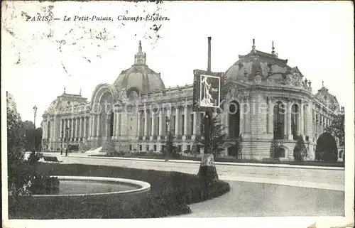 Paris Le Petit Palais Champs Elysees Kat. Paris