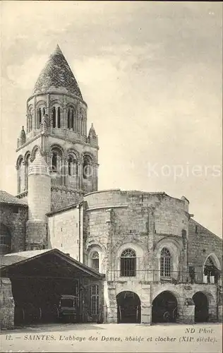 Saintes Charente Maritime Abbaye des Domes abside et clocher Kat. Saintes