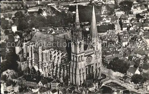 Chartres Eure et Loir La Cathedrale Vue aerienne Kat. Chartres